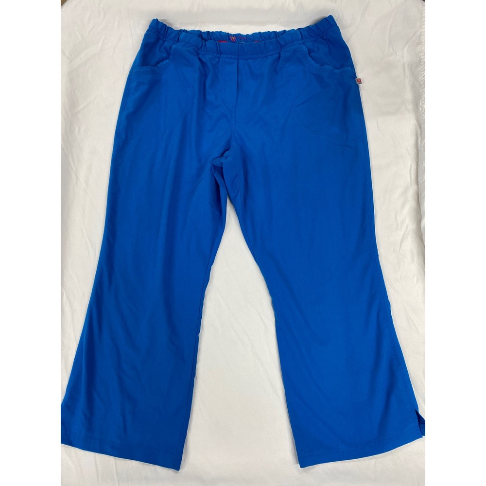 Urbane Ultimate Royal Blue Scrub Pants Petite 2X Elastic Waist P2X M048090